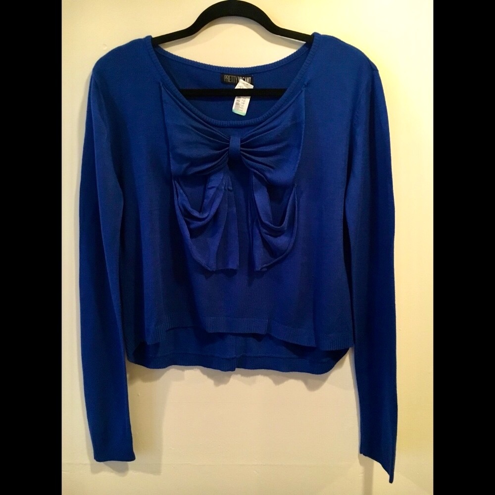 Blue Pretty Vacant Bow Blouse